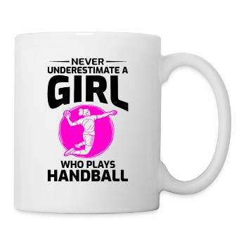 Handballspieler Sport Team Handballer Lustiger Spruch - Tasse - Weiß - Rechts
