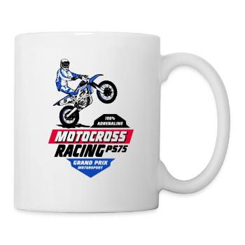 Moto Cross - Motocross - Supercross - Tasse - Weiß - Rechts