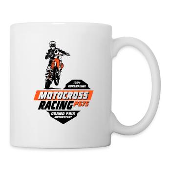 Moto Cross - Motocross - Supercross - Tasse - Weiß - Rechts