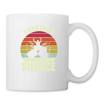Batterie, Tambour, Musique, Instrument - Mug blanc - blanc - Droite