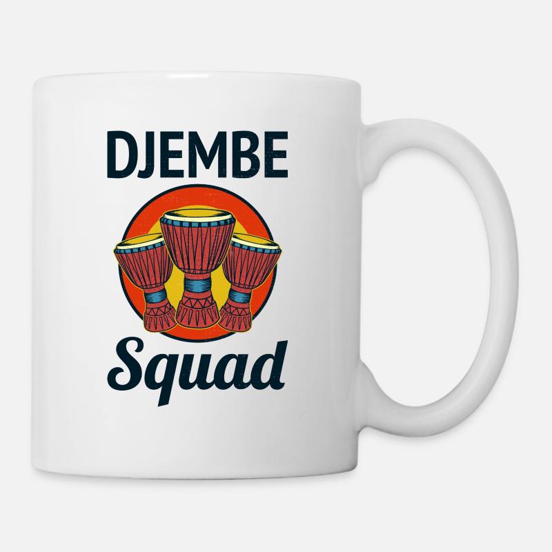 Djembe Squad Schlagzeuger Musik Schlagzeuger Musiker - Tasse - Weiß