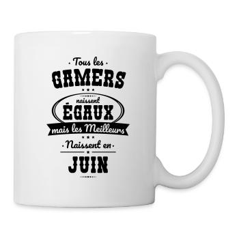 Gamers égaux meilleurs naissent en Juin - Mug blanc - blanc - Droite