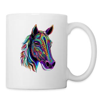 happy show jumping thelwell joke thoroughbred gift - Tasse - Weiß - Rechts