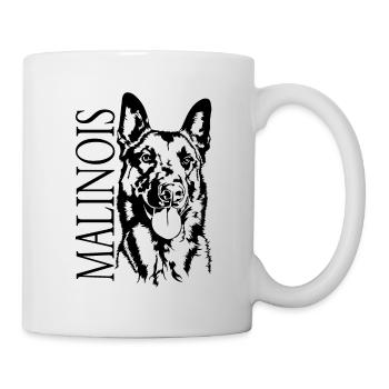 Malinois Portrait Chien Chiens Wilsigns - Mug blanc - blanc - Droite