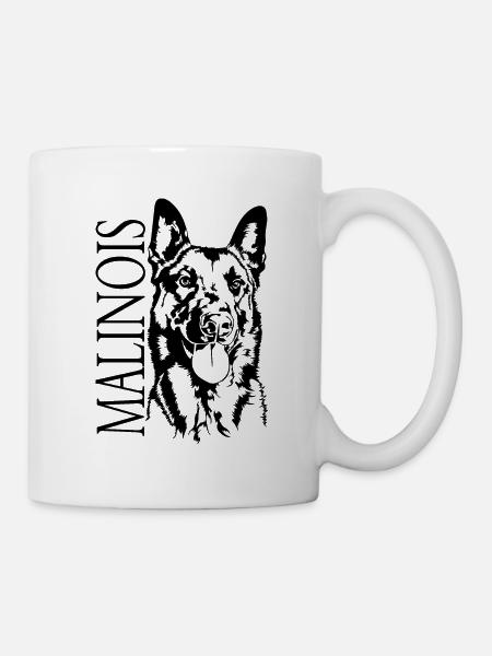 Malinois Portrait Hund Hunde Wilsigns - Tasse - Weiß