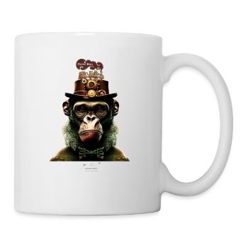 Peace Steampunk Train - Tasse - Weiß - Rechts