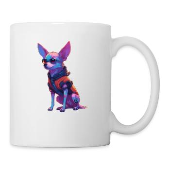 PulsePup // Chien Cyberpunk - Mug blanc - blanc - Droite