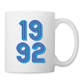 1992 Geburtsjahr | Farben änderbar - Tasse - Weiß - Rechts