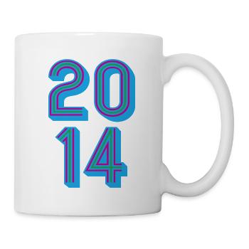 2014 Geburtsjahr | Farben änderbar - Tasse - Weiß - Rechts