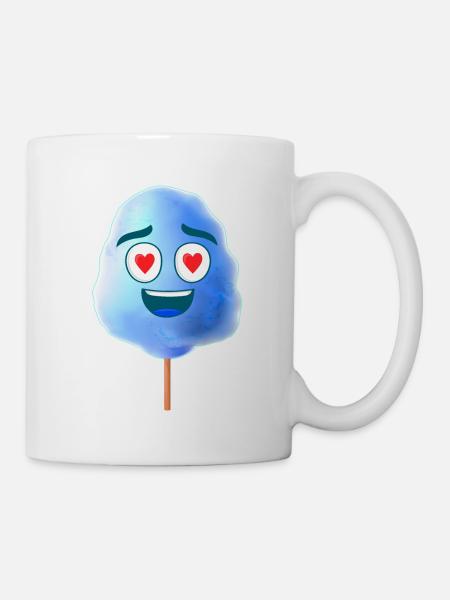 Barbe à papa bleu - Mug blanc - blanc