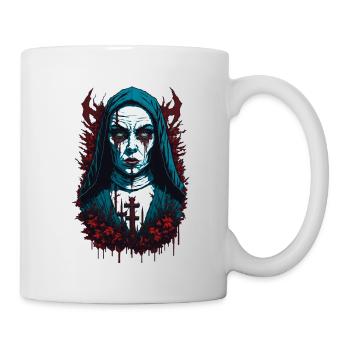 Horror Nun Halloween Creepy - Mug - white - Right
