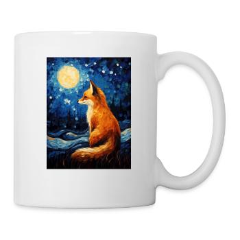 Fuchs Van gogh Style - Tasse - Weiß - Rechts