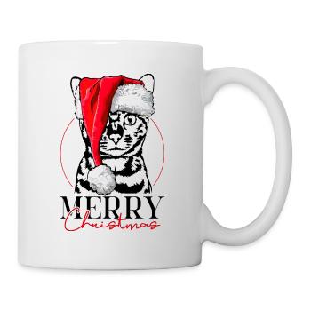 Père Noël Bengale chat joyeux Noël chat Wilsigns - Mug blanc - blanc - Droite