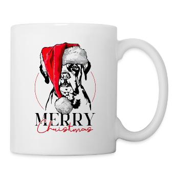 Santa Boxer Merry Christmas Hunde Hund Wilsigns - Tasse - Weiß - Rechts