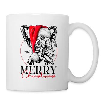 Père Noël chinois chien à crête joyeux Noël chiens - Mug blanc - blanc - Droite