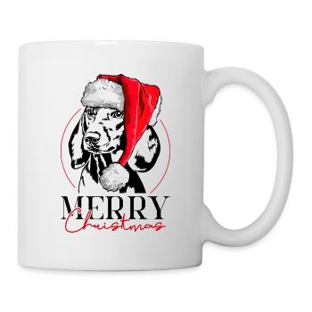 Père Noël Teckel Teckel Joyeux Noël Chiens Wilsigns - Mug blanc - blanc - Droite