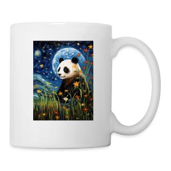 Panda Van Gogh Ciel étoilé Style - Mug blanc - blanc - Droite
