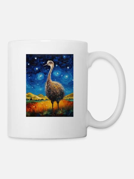 Strauß van gogh stlye - Tasse - Weiß