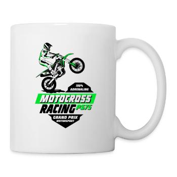 Moto Cross - Motocross - Supercross - Tasse - Weiß - Rechts