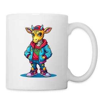 Parade de girafe : girafe cool - Mug blanc - blanc - Droite