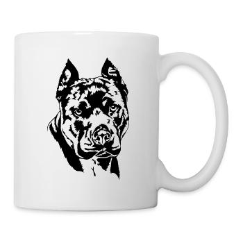 American Staffordshire Terrier Portrait Wilsigns - Tasse - Weiß - Rechts