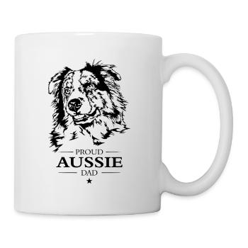 Aussie Dad Australian Shepherd Dog Dog Wilsigns - Mug - white - Right