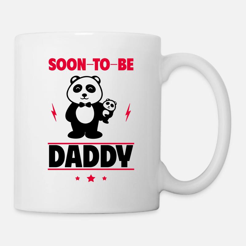 Adorable Panda: Soon-to-be Daddy Announcement - Mug - white