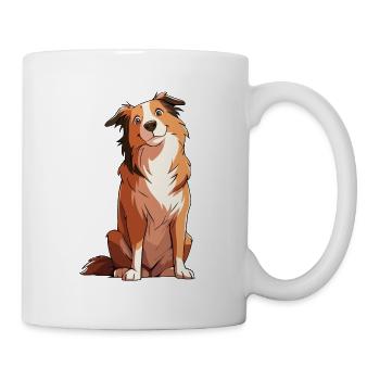 Dog - looks cuddly with a smile - Mug - white - Right