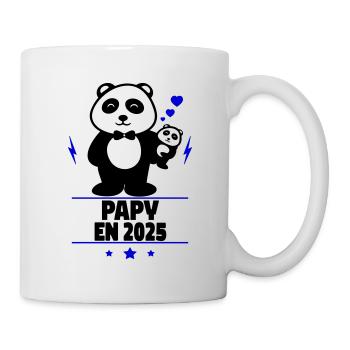 Papy en 2025,Annonce Grossesse,Enceinté,Bébé - Mug blanc - blanc - Droite