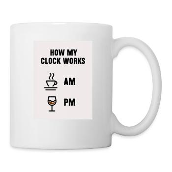 Angestellter how my clock works Arbeit Work - Tasse - Weiß - Rechts