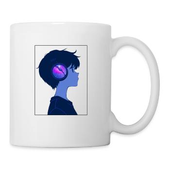 Cosmic Beats – Galaxy Headphones Anime! - Mug - white - Right