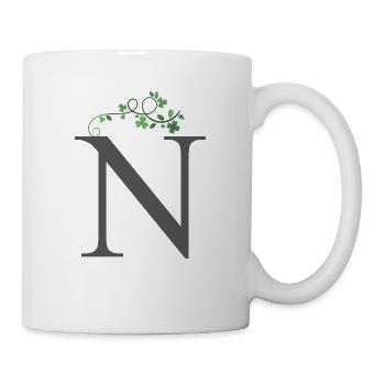 N with shamrocks - Mug - white - Right