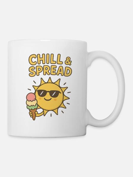 Chill & Spread Sonne Eis Spaß - Mug - white