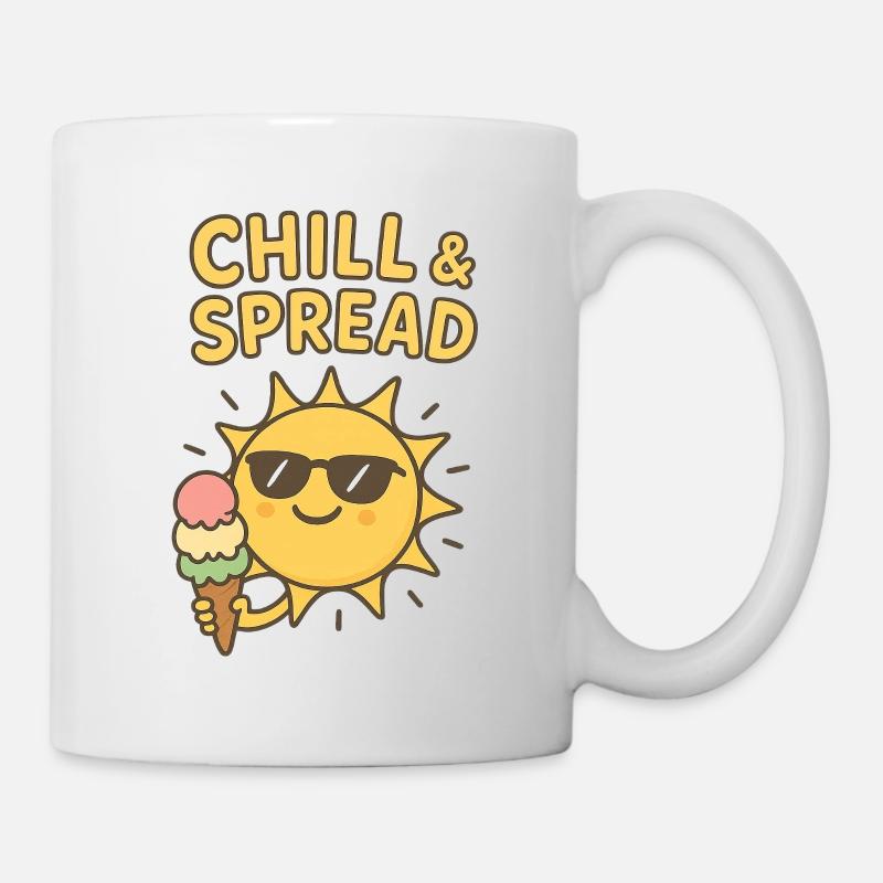 Chill & Spread Sonne Eis Spaß - Mug blanc - blanc