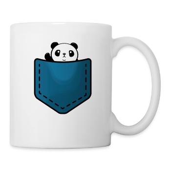 Panda in a pocket - Mug - white - Right