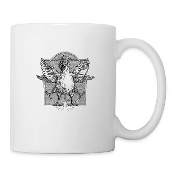 Le coq de Vitruve - Mug blanc - blanc - Droite