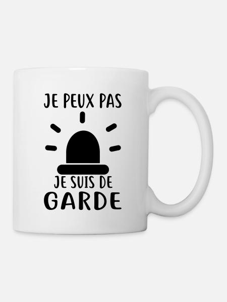 JE SUIS DE GARDE - Mug blanc - blanc