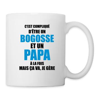 c'est compliqué d'être un bogosse et un papa - Mug blanc - blanc - Droite