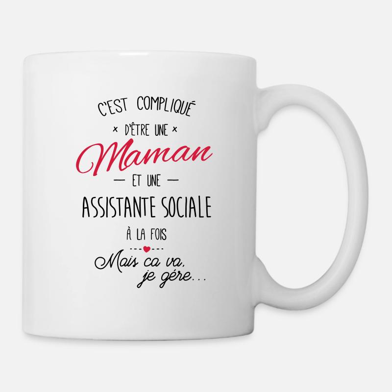 maman et Assistante sociale - Mug blanc - blanc