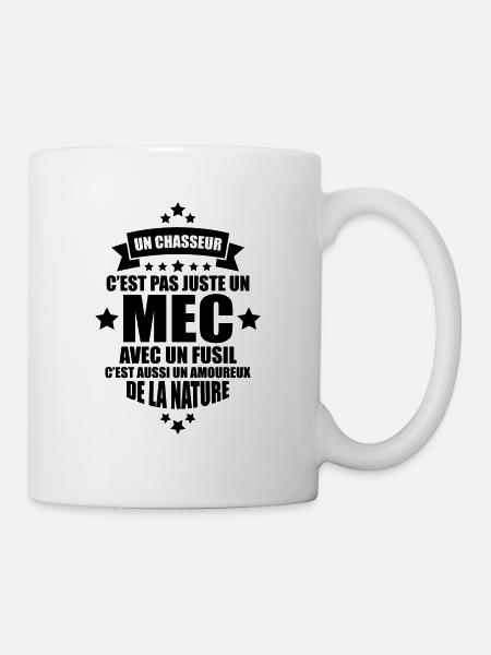 un chasseur c'est un amoureux de la nature - Mug blanc - blanc