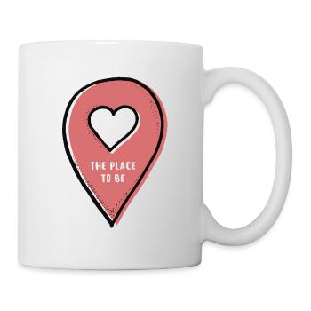 Standort | the place to be | Koordinaten eingeben - Tasse - Weiß - Rechts