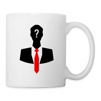 Unbekannte Person mit Krawatte und Jacket - Tasse - Weiß - Rechts