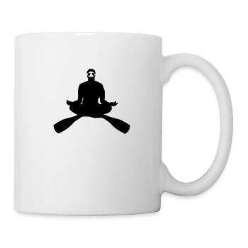 Meditating FreeDiver design Freediving graphic - Mug - white - Right