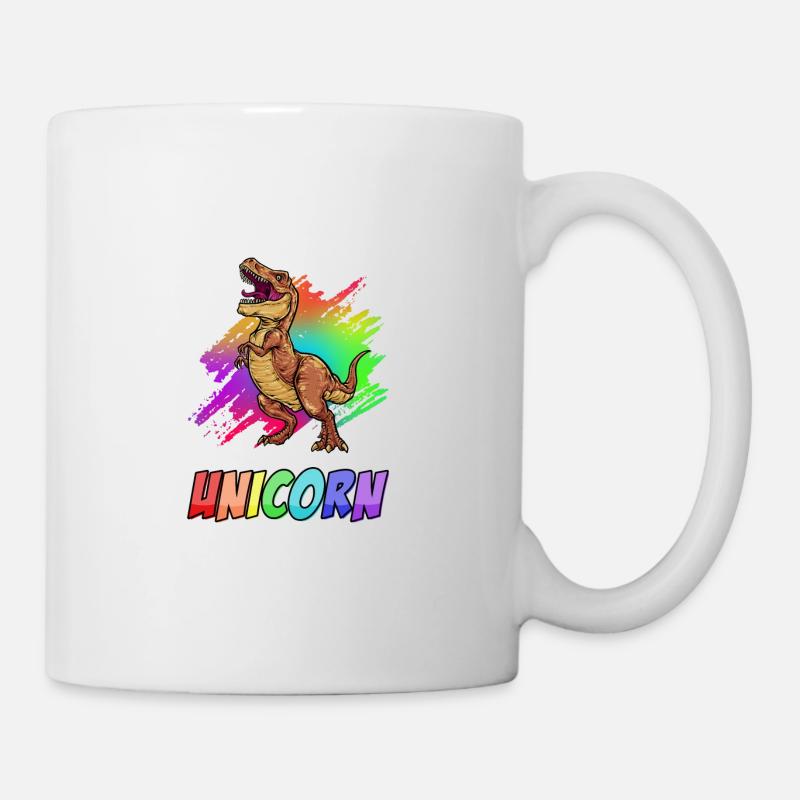 Lustiges TRex Einhorn-Dinosaurier-Einhorn - Tasse - Weiß
