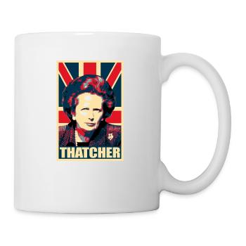 Margaret Thatcher PropagandaPlakat Pop - Tasse - Weiß - Rechts