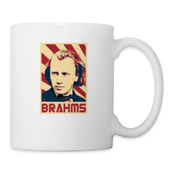 Johannes Brahms Retro Propaganda - Mug - white - Right