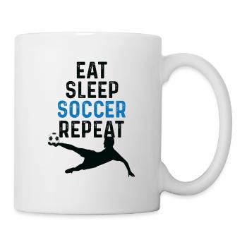 Eat Sleep Soccer Repeat Soccer Players - Mug - white - Right