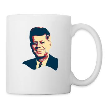 John F. KennedyPopArtTShirt - Tasse - Weiß - Rechts