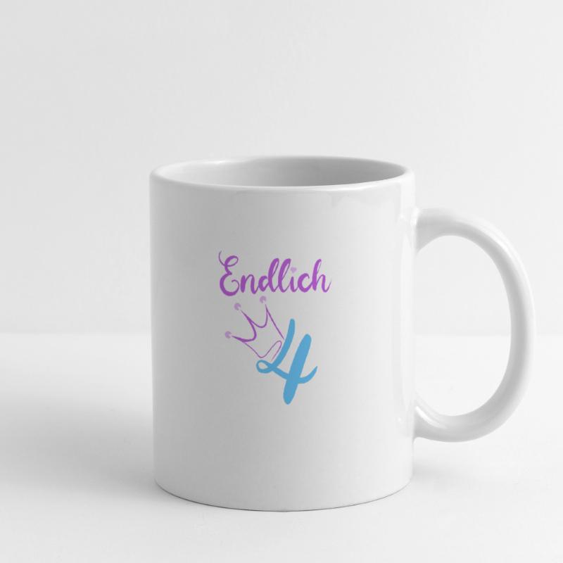 Endlich 4 ich bin 4! Tasse
