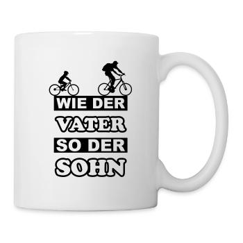 Wie der Vater so der Sohn Fahrrad - Tasse - Weiß - Rechts